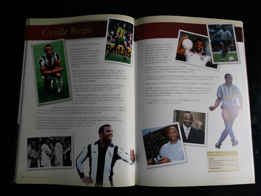 BLACK FOOTBALL HERITAGE BOOKS X 2 & 8 QUALITY REPRINT PHOTO'S - Image 3 of 3