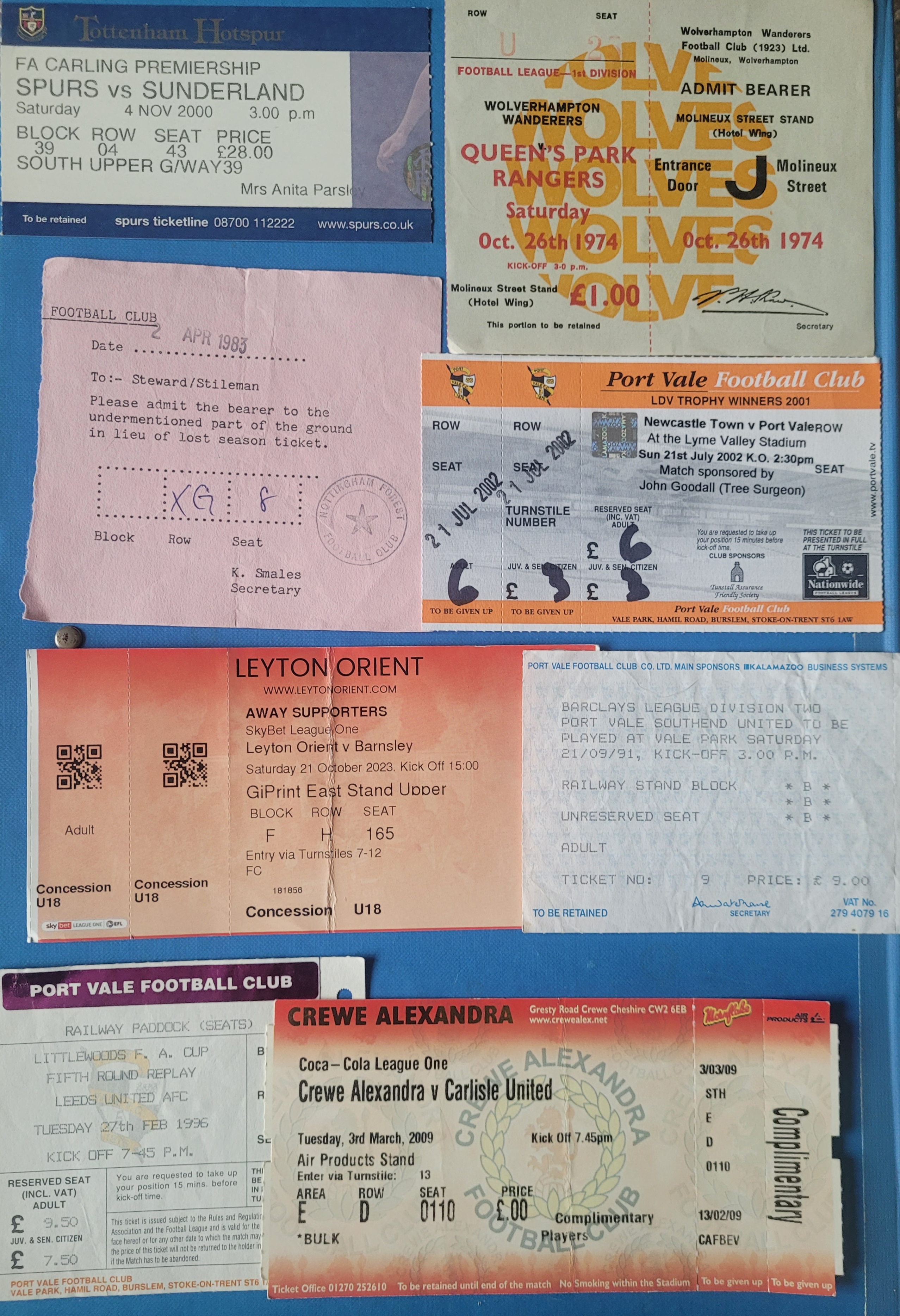 COLLECTION OF FOOTBALL TICKETS X 122 - Image 7 of 9