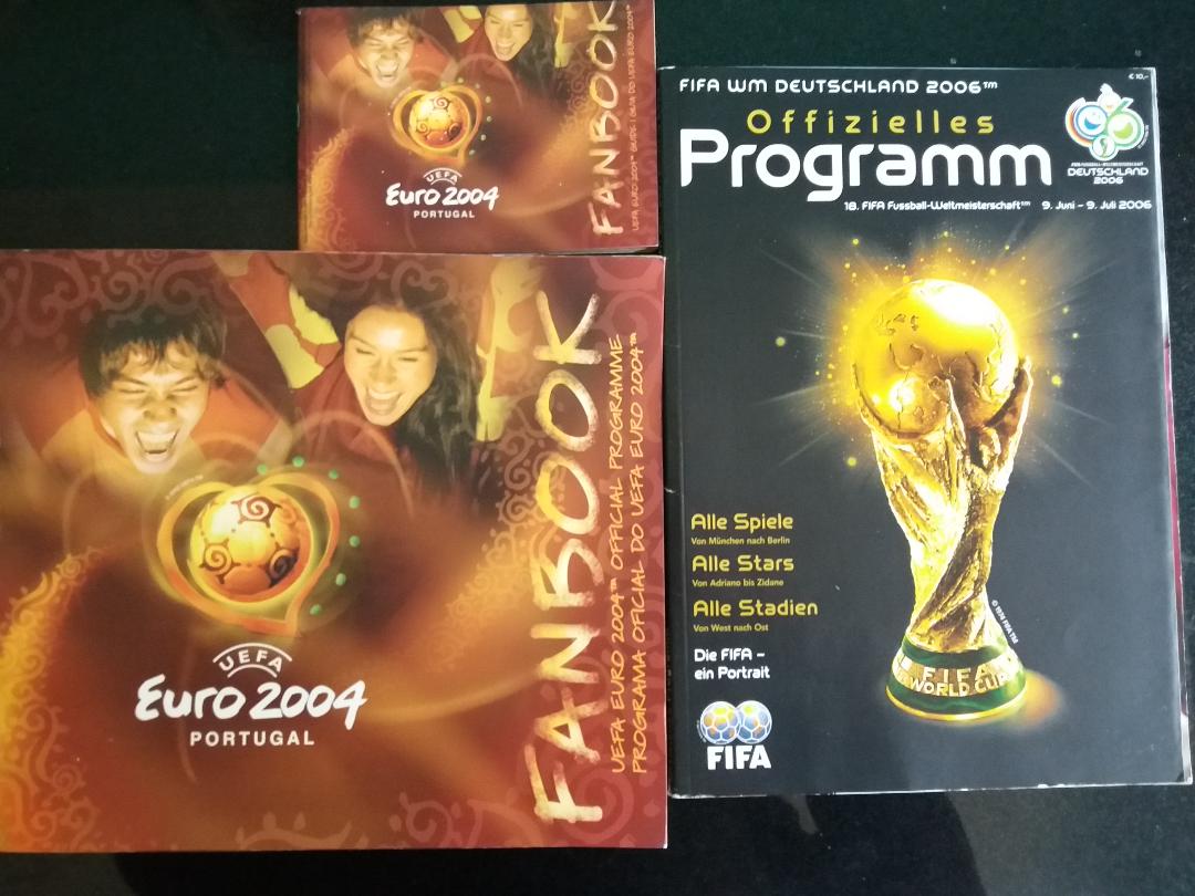 2006 WORLD CUP FINALS PROGRAMME & 2004 EURO'S PROGRAMME AND BROCHURE