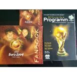 2006 WORLD CUP FINALS PROGRAMME & 2004 EURO'S PROGRAMME AND BROCHURE