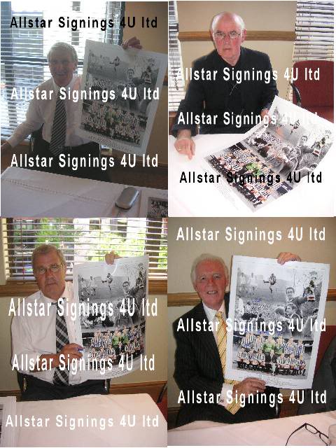 NEWCASTLE UNITED AUTOGRAPHED 1969 FAIRS CUP WINNERS MONTAGE - Image 4 of 4