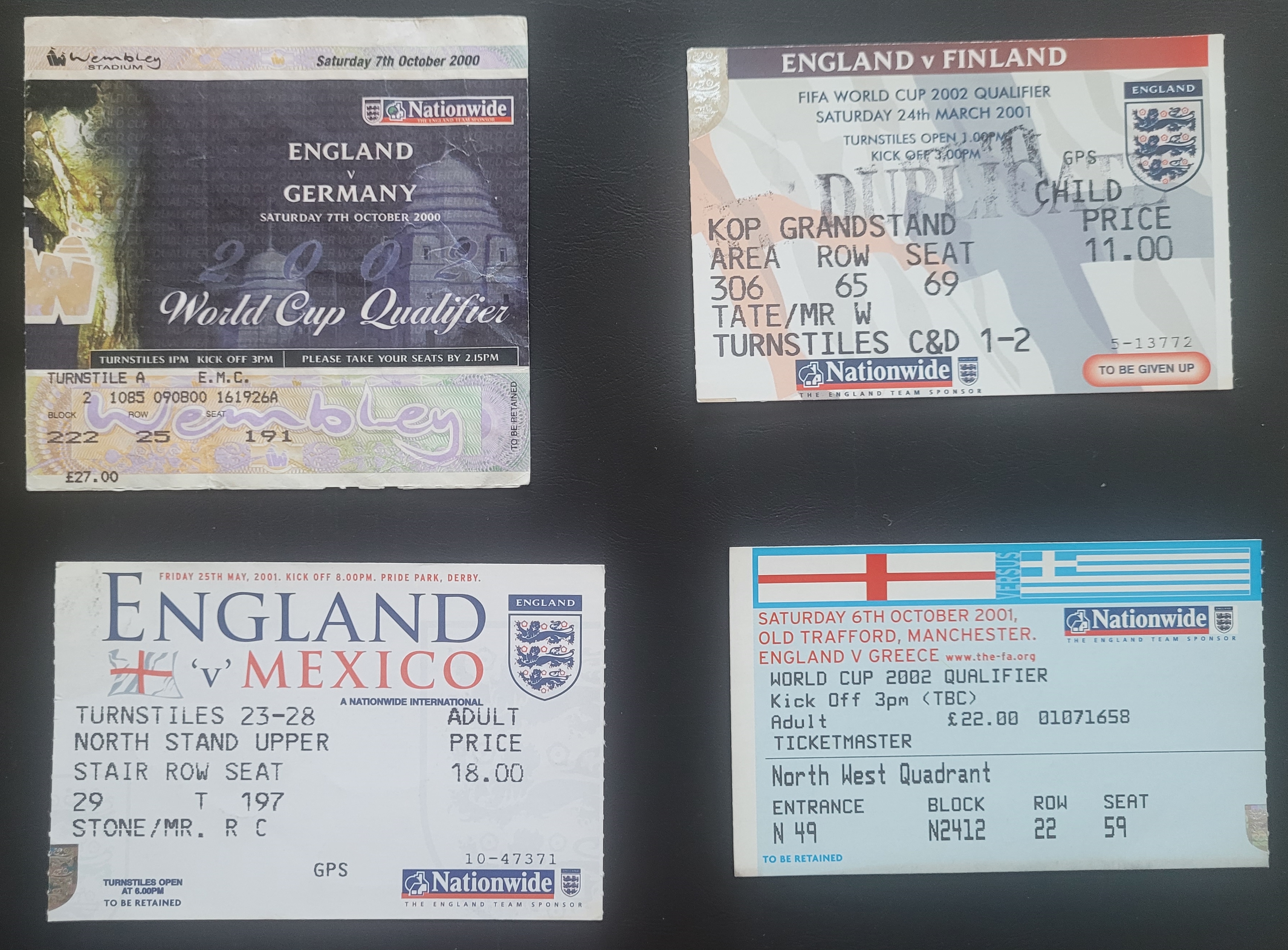 24 ENGLAND HOME & AWAY MATCH TICKETS 1968 TO 2004 - Image 5 of 7