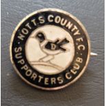 VINTAGE NOTTS COUNTY SUPPORTERS CLUB BADGE