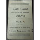 1953 WOLVERHAMPTON WANDERERS V WEST BROMWICH ALBION FRIENDLY AT HEDNESFORD