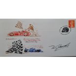 1996 SILVERSTONE MOTOR RACING LTD EDITION POSTAL COVER AUTOGRAPHED BY TONY BROOKES