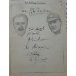 CRICKET 1926 SURREY AUTOGRAPH PAGE