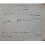 1921-22 SUNDERLAND AFC AUTOGRAPH PAGE