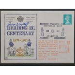 1971 READING CENTENARY POSTAL COVER AUTOGRAPHED BY BARRY WAGSTAFFE