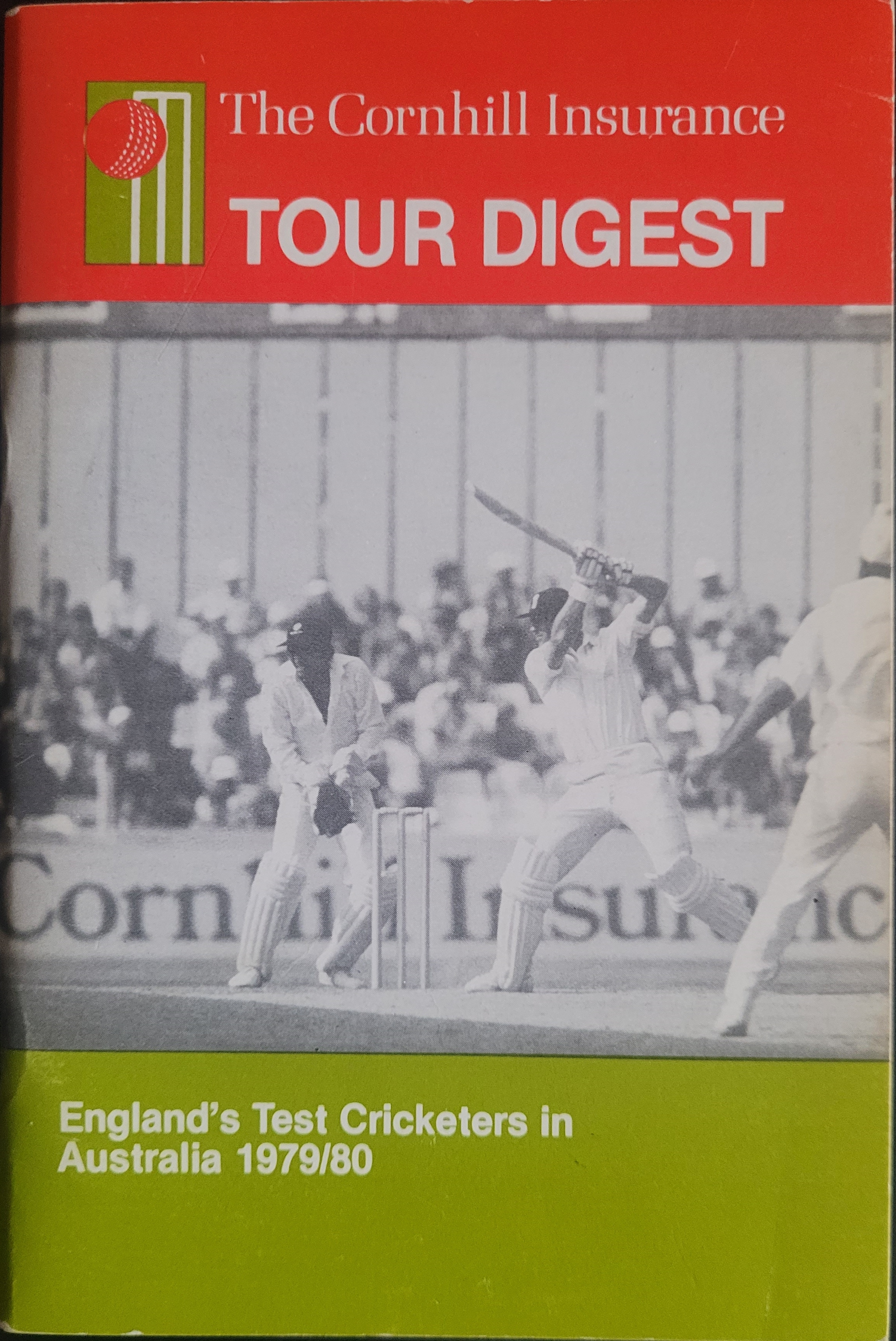 CRICKET 1979-80 ENGLAND IN AUSTRALIA BROCHURE FULLY SIGNED EXCEPT FOR GOOCH & RANDALL