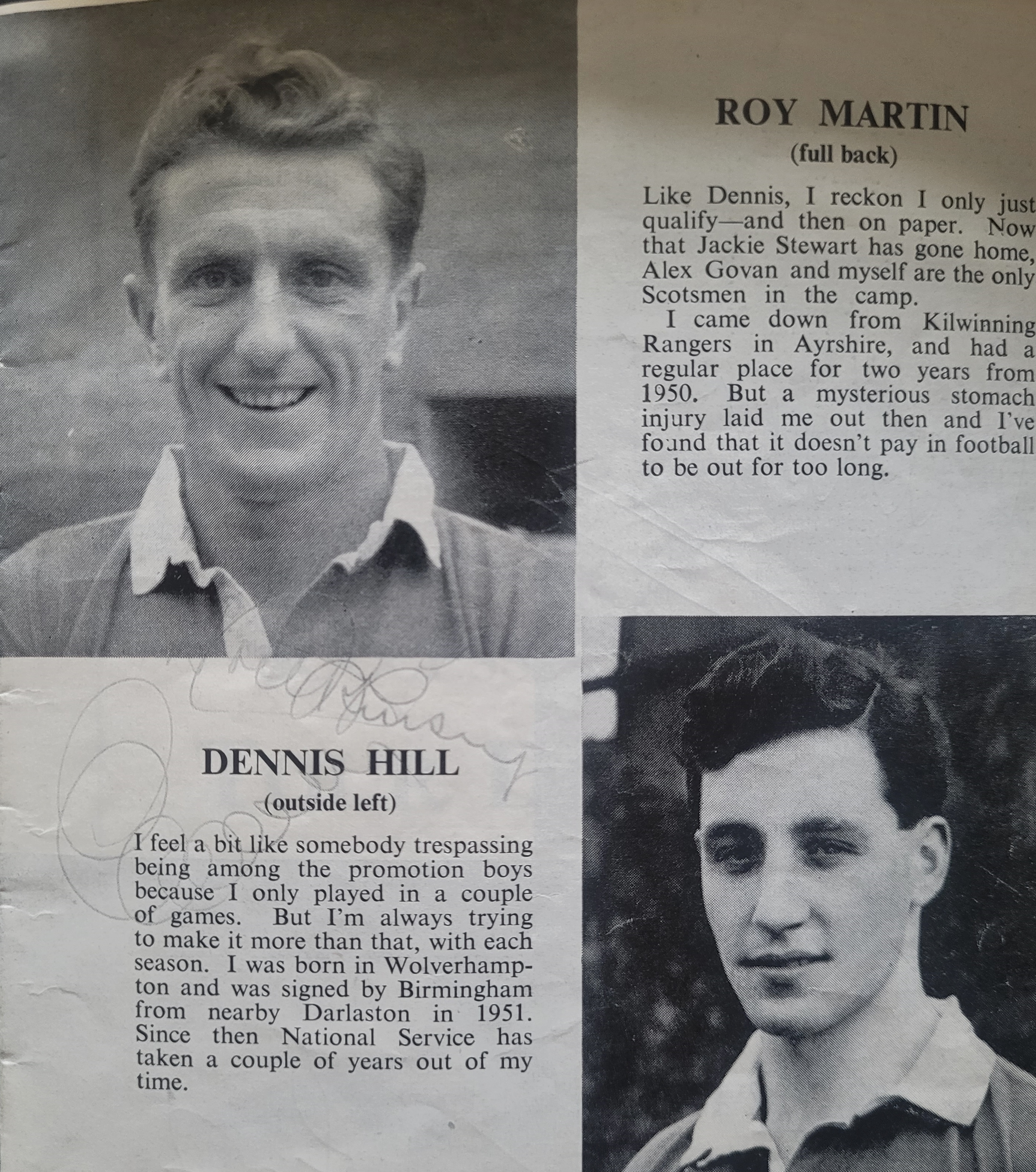 1954-55 BIRMINGHAM CITY PLAYERS PROMOTION SOUVENIR AUTOGRAPHED BROCHURE - Image 5 of 7