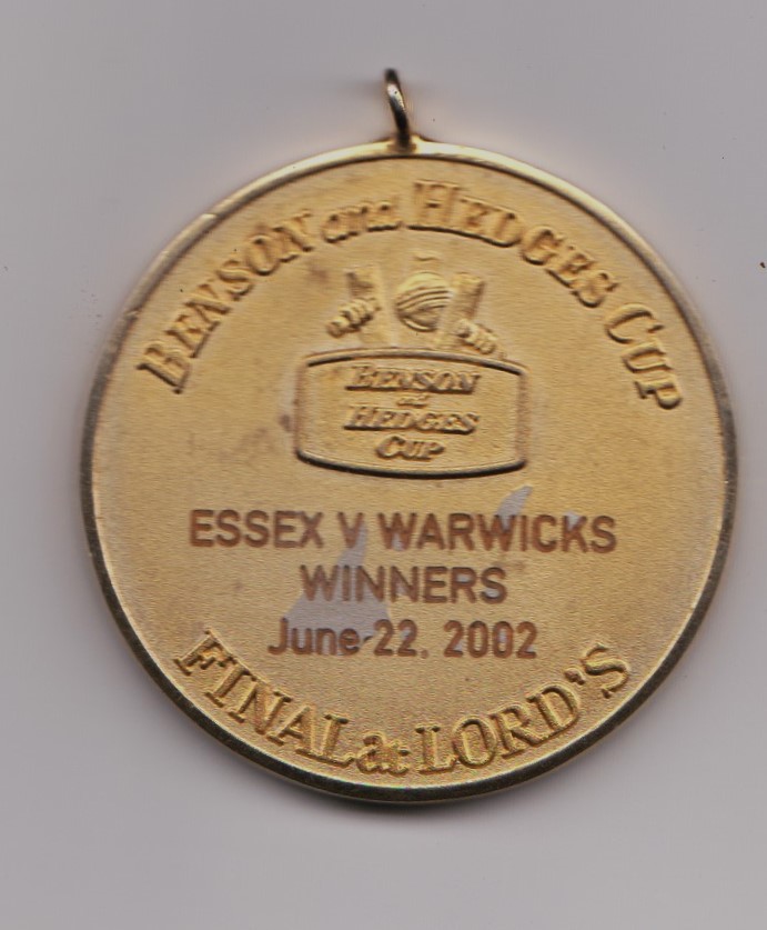 CRICKET - 2002 B&H CUP WINNERS MEDAL WARWICKSHIRE V ESSEX - Image 2 of 2