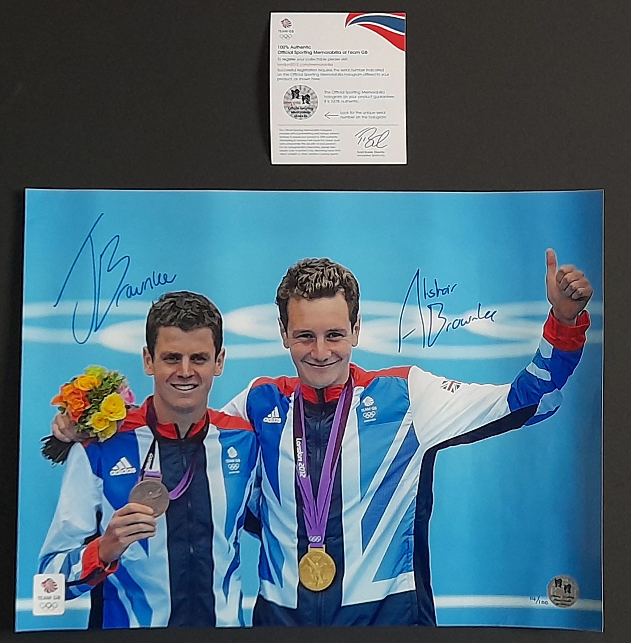 2012 OLYMPICS BROWNLEE BROTHERS OFFICIAL AUTOGRAPHED PHOTO