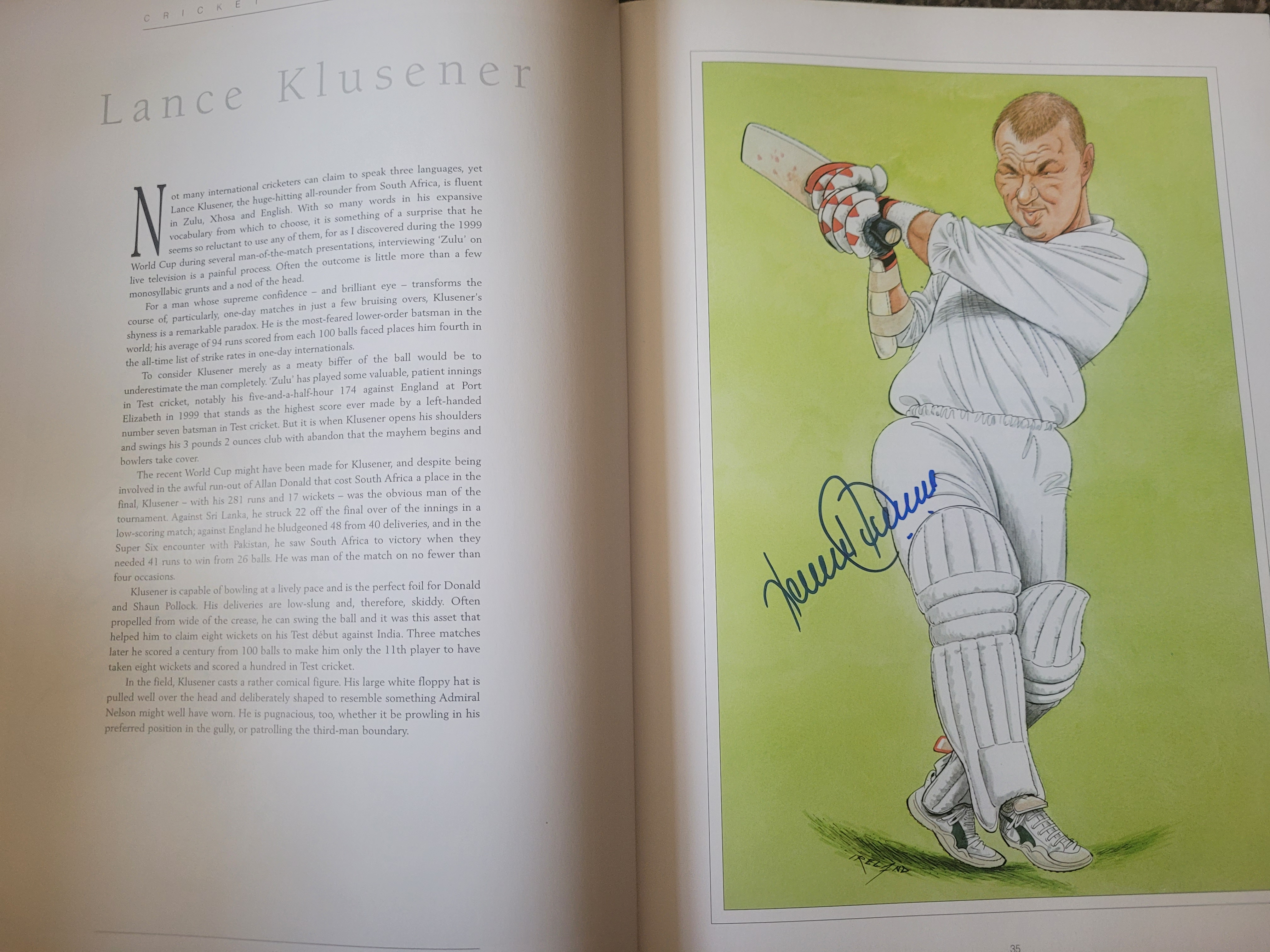 THE CRICKET CARICATURES OF JOHN IRELAND MULTI SIGNED BOOK - Image 15 of 39