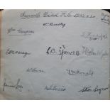 1924 NEWCASTLE UNITED FA CUP WINNERS AUTOGRAPH PAGE