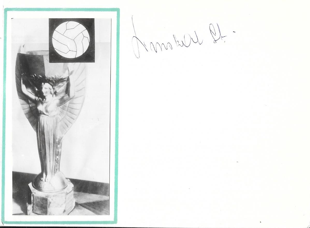 CZECH 1962 WORLD CUP FINAL PLAYER SVATOPLUCK PLUSKAI AUTOGRAPH