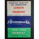 1955 LONDON V FRANKFURT INTER-CITY FAIRS CUP AT WEMBLEY