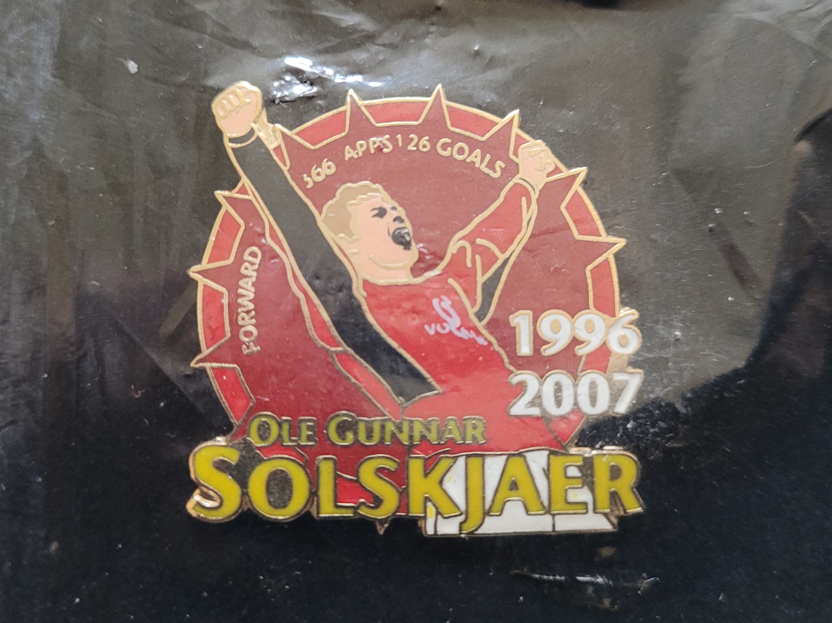 MANCHESTER UNITED LARGE OLI GUNNAR SOLSKJAER BADGE