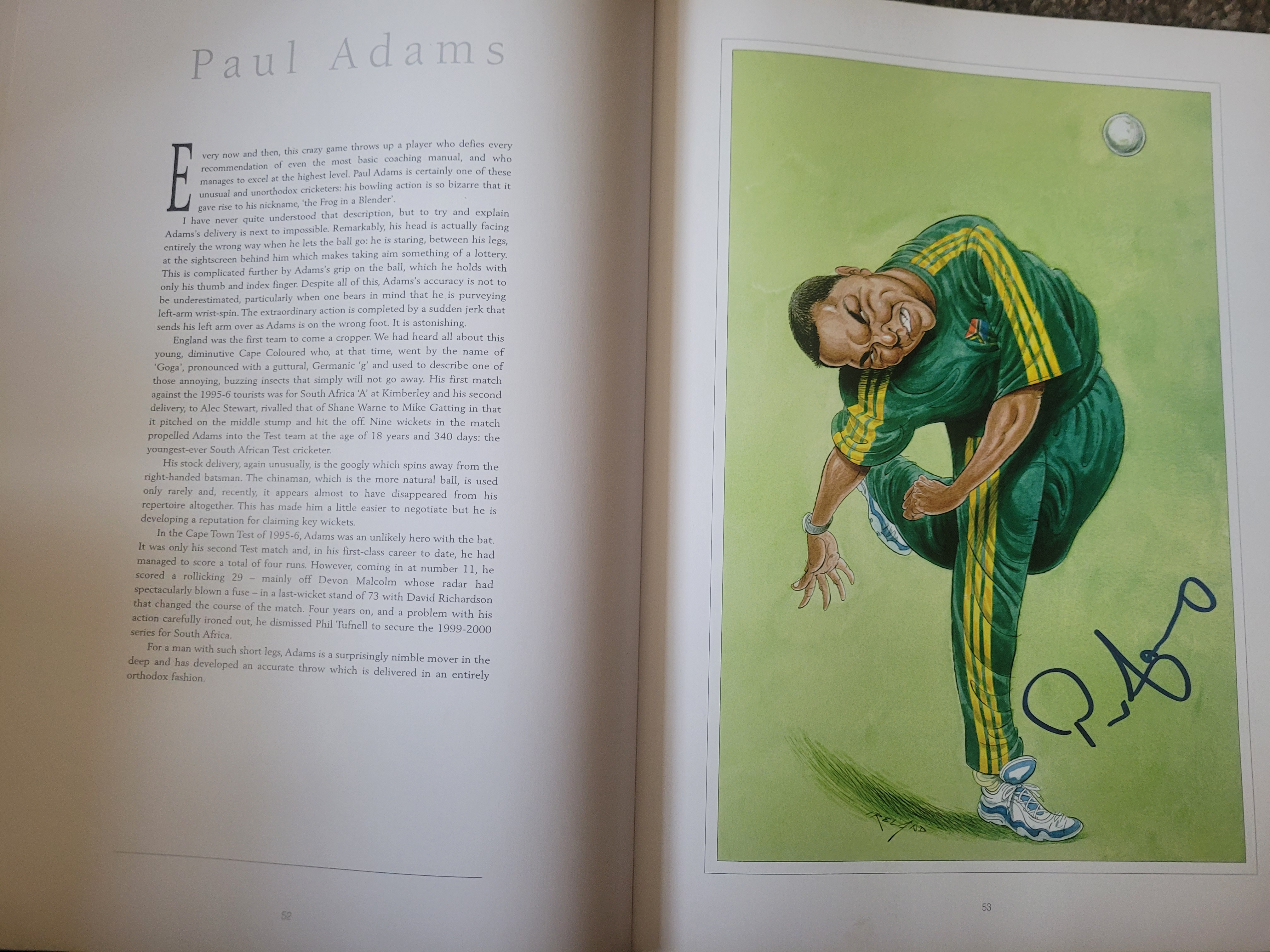 THE CRICKET CARICATURES OF JOHN IRELAND MULTI SIGNED BOOK - Image 23 of 39