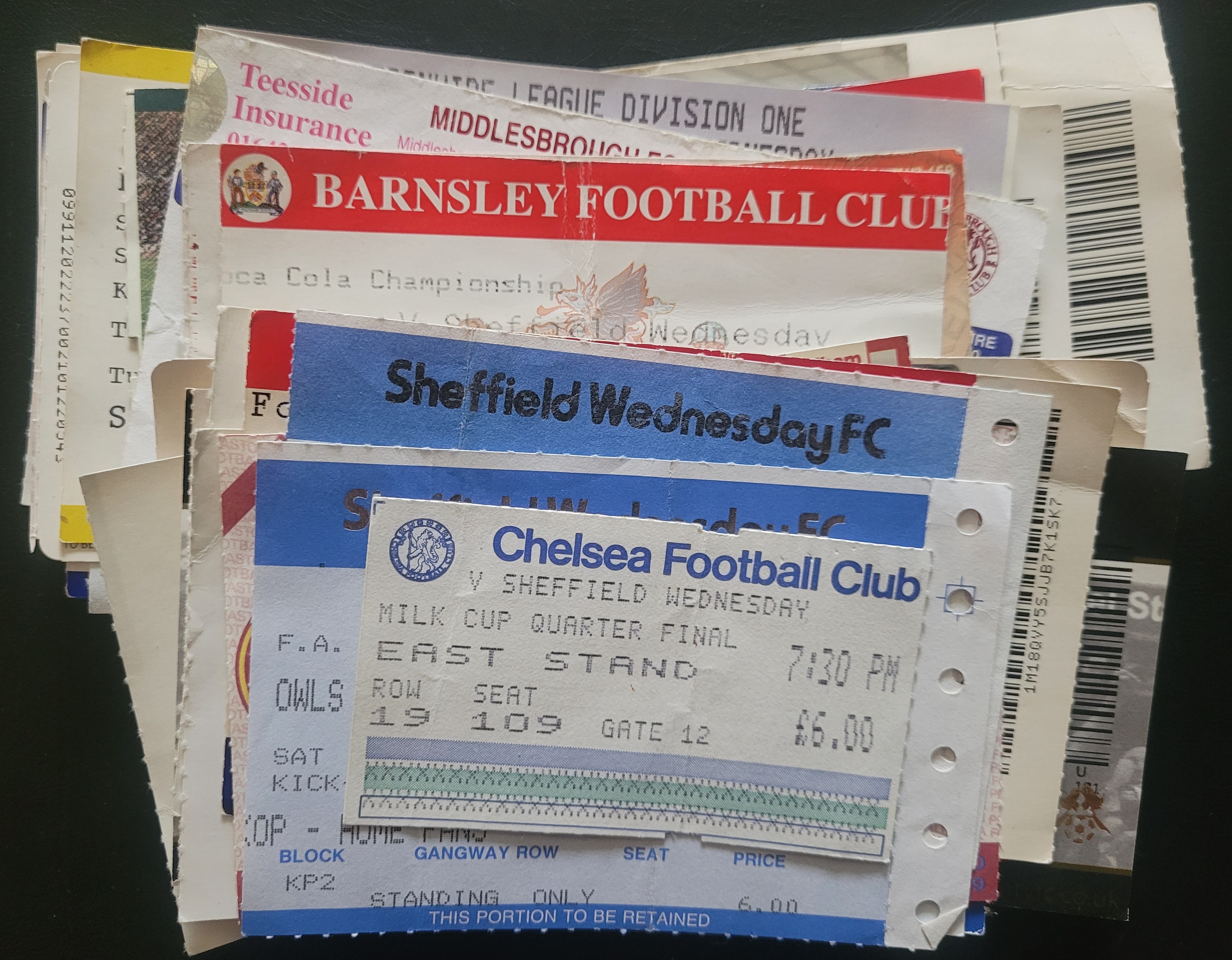 SHEFFIELD WEDNESDAY HOME & AWAY MATCH TICKETS X 33