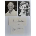 CRICKET LEN & RICHARD HUTTON AUTOGRAPHS