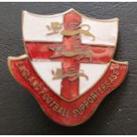 VINTAGE ENGLAND SUPPORTERS CLUB BADGE
