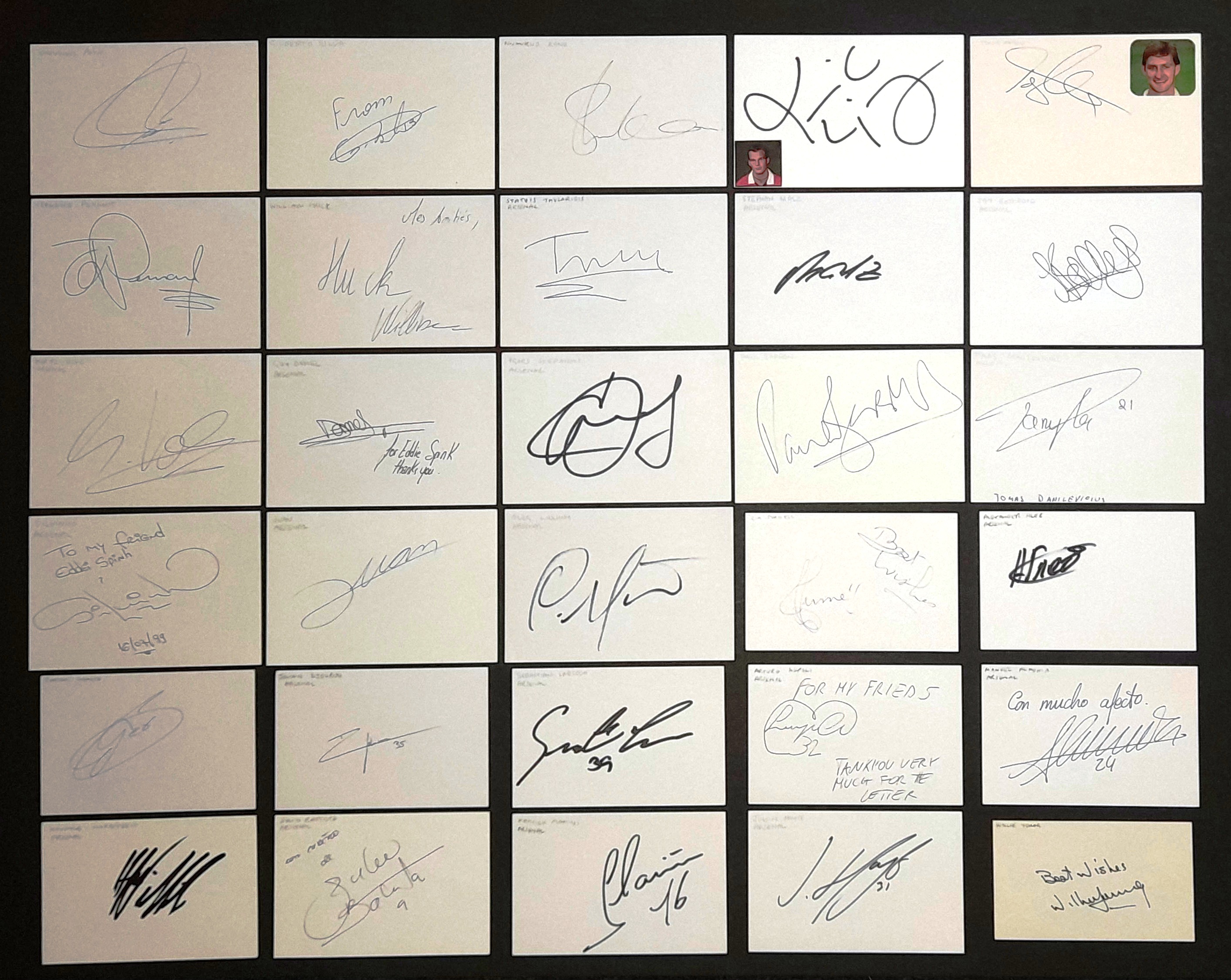 ARSENAL AUTOGRAPHS X 30