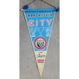 VINTAGE MANCHESTER CITY PENNANT