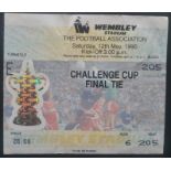 1990 MANCHESTER UNITED V CRYSTAL PALACE FA CUP FINAL TICKET