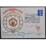 1972 MANCHESTER UNITED LIMITED EDITION POSTAL COVER SIGNED BY BOBBY CHARLTON