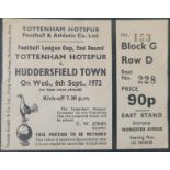 1971-72 TOTTENHAM HOTSPUR V HUDDERSFIELD TOWN LEAGUE CUP TICKET