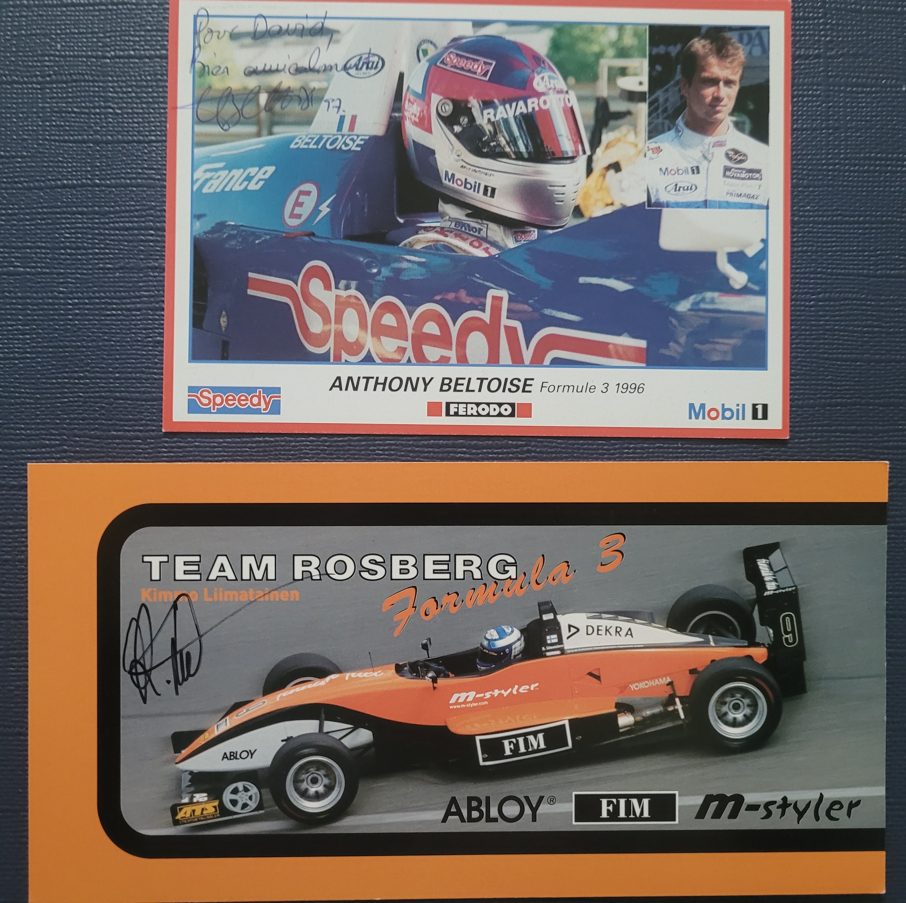 MOTOR RACING FORMULA 3 AUTOGRAPHED DRIVER PROMOTIONAL CARDS X 13 - Image 3 of 6