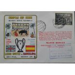 1975 BARCELONA V LEEDS UNITED EUROPEAN CUP SEMI-FINAL POSTAL COVER