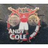 MANCHESTER UNITED LARGE ANDY COLE BADGE