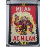 A C MILAN VINTAGE LARGE POSTER