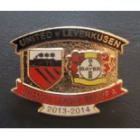 2013-14 CHAMPIONS LGE MANCHESTER UNITED V LEVERKUSEN BADGE