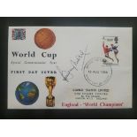 1966 WORLD CUP 1ST DAY COVER FRANKED HARROW & WEMBLEY AUTOGRAPHED BY BOBBY MOORE