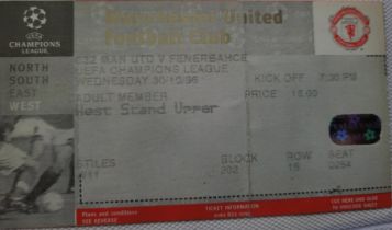 1996-97 MANCHESTER UNITED V FENERBAHCE CHAMPIONS LEAGUE TICKET