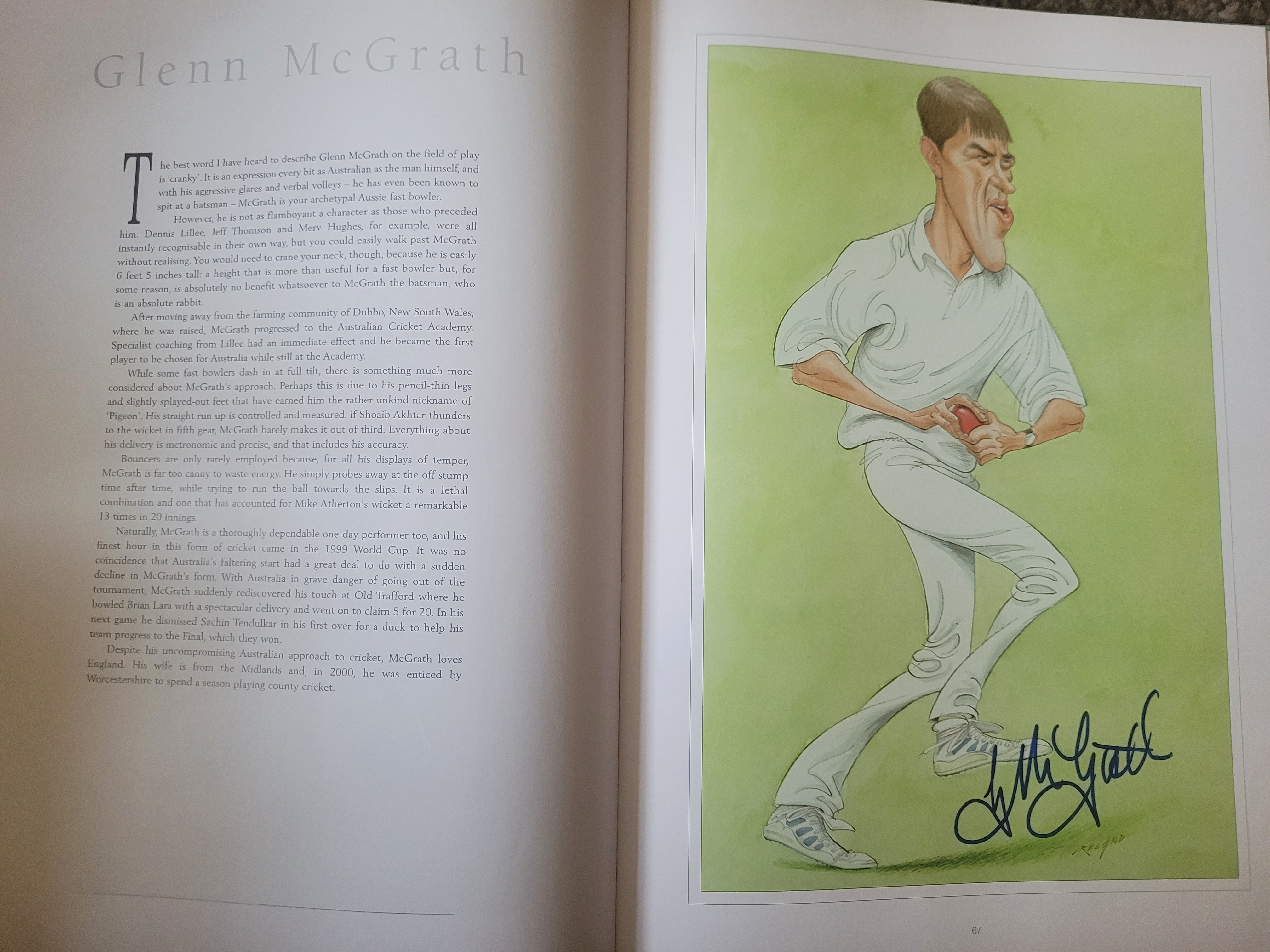 THE CRICKET CARICATURES OF JOHN IRELAND MULTI SIGNED BOOK - Image 28 of 39