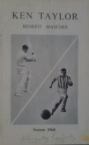 CRICKET KEN TAYLOR 1968 AUTOGRAPHED BENEFIT MATCHES PROGRAMME