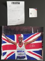 2012 OLYMPICS MO FARAH OFFICIAL AUTOGRAPHED PHOTO