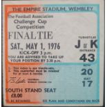 1976 FA CUP FINAL SOUTHAMPTON V MANCHESTER UNITED TICKET