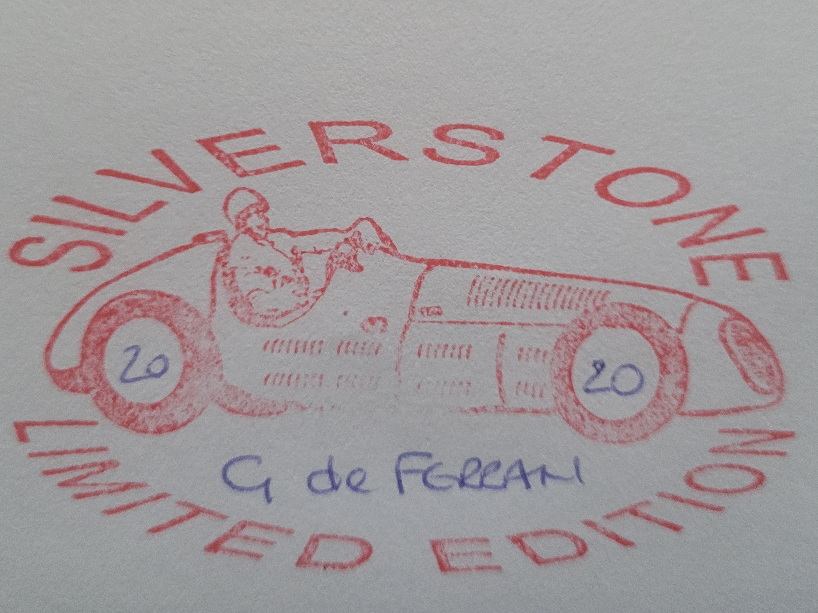 2007 SLVERSTONE MOTOR RACING LTD EDITION POSTAL COVER AUTOGRAPHED BY GIL DE FERRAN - Image 2 of 2