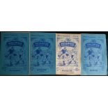 1955-56 MILLWALL HOME PROGRAMMES X 4 INC'S KENT CUP FINAL & FRIENDLY FROM THAT SEASON