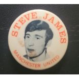 MANCHESTER UNITED VINTAGE STEVE JAMES BADGE