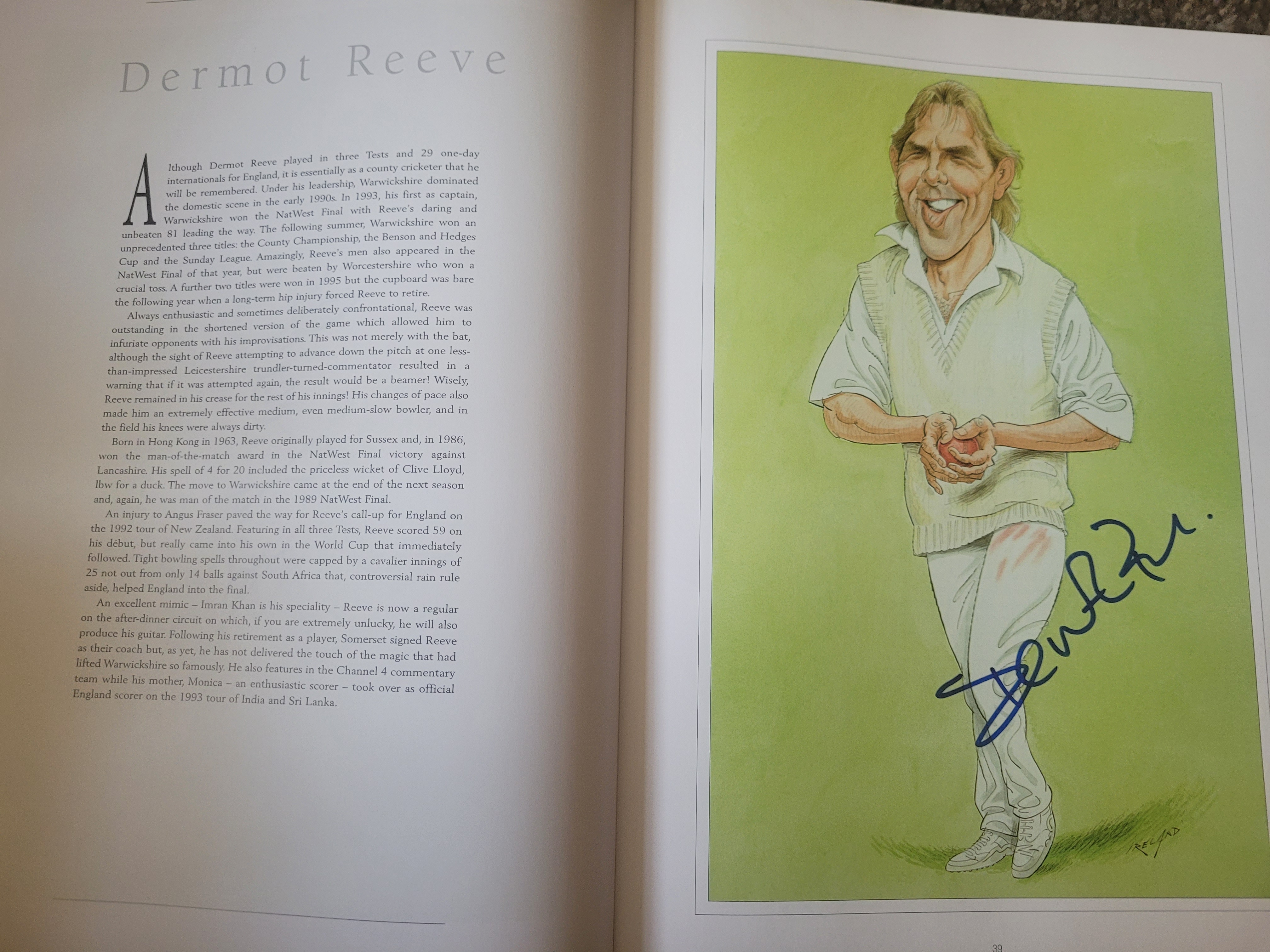 THE CRICKET CARICATURES OF JOHN IRELAND MULTI SIGNED BOOK - Image 17 of 39