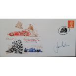 1996 SILVERSTONE MOTOR RACING LTD EDITION POSTAL COVER AUTOGRAPHED BY JONATHAN PALMER