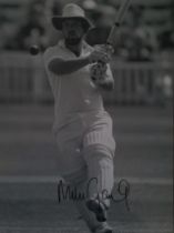 CRICKET MIKE GATTING MIDDLESEX & ENGLAND LARGE AUTOGRAPHED PHOTO