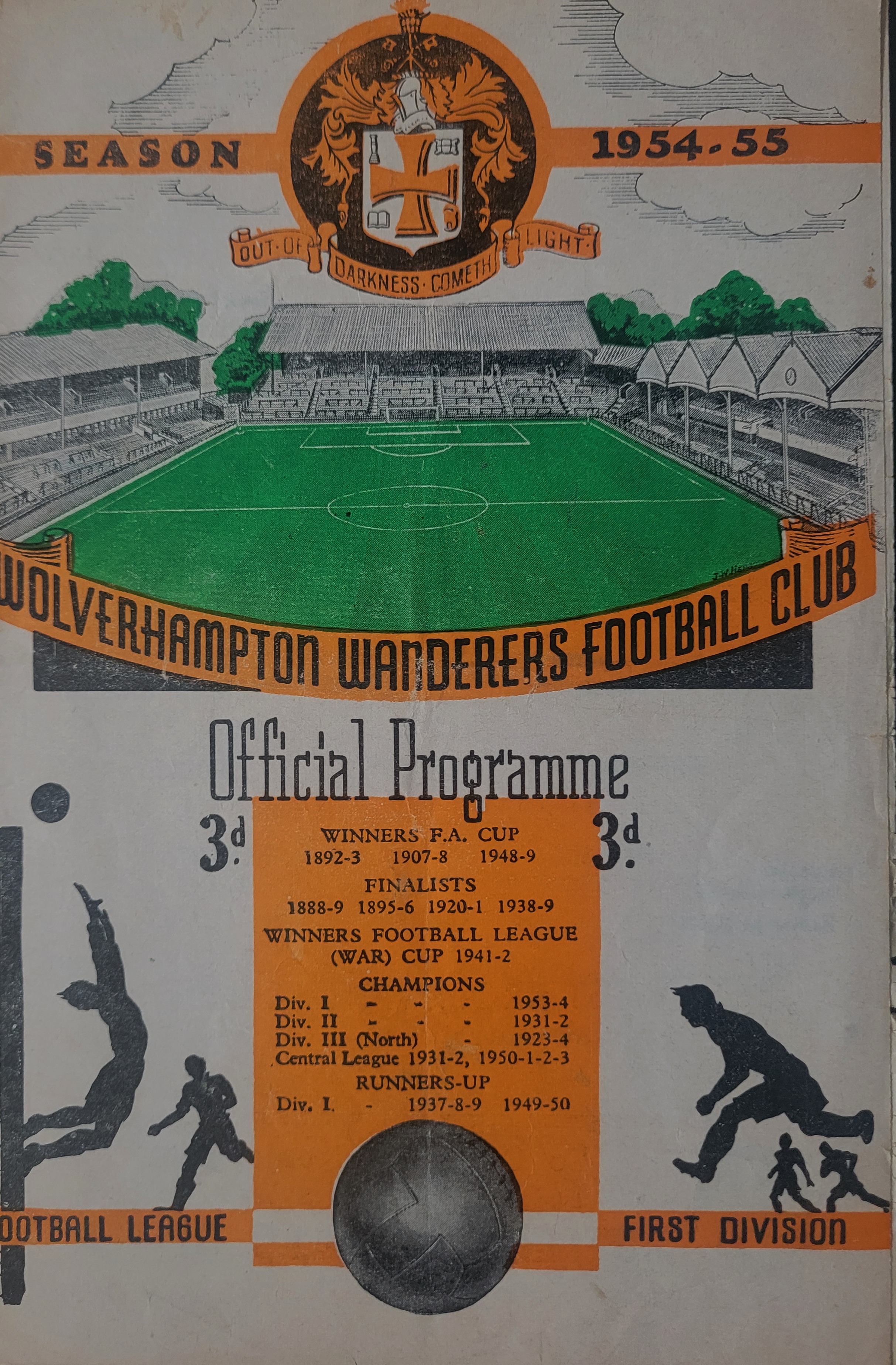 1954-55 WOLVERHAMPTON WANDERERS V WEST BROMWICH ALBION CHARITY SHIELD