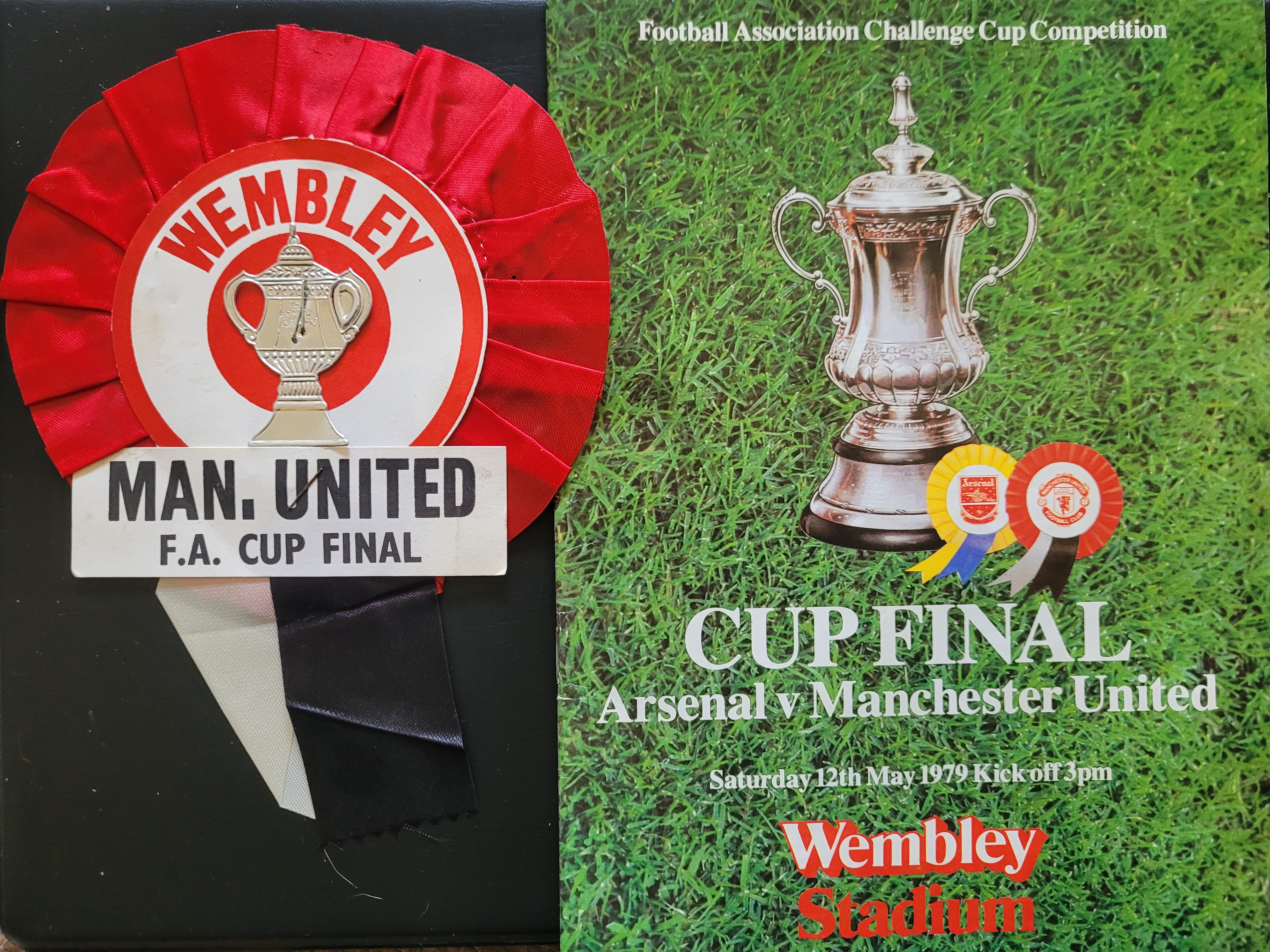 MANCHESTER UNITED 1979 FA CUP FINAL PROGRAMME & ROSETTE