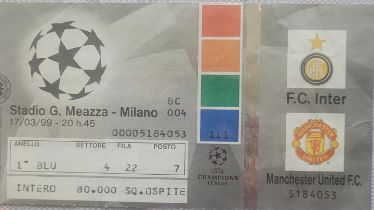 1998-99 INTER MILAN V MANCHESTER UNITED CHAMPIONS LEAGUE TICKET